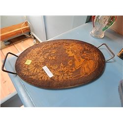 CARVED WOOD PLATTER