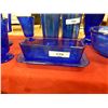 Image 1 : DEPRESSION GLASS - COBALT BLUE - BUTTER DISH