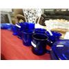 Image 1 : DEPRESSION GLASS - COBALT BLUE - CUPS, GLASSES AND DISHES - 13 PC TOTAL