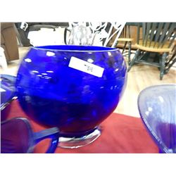 DEPRESSION GLASS - COBALT BLUE - VASE