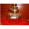 Image 1 : VINTAGE AMBER GLASS LIGHT FIXTURE - GLASS NEED CLEANING