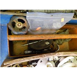 METAL TOTE AND CONTENTS