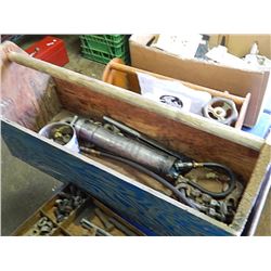 WOOD TOOL BOX GREASE GUN & MORE