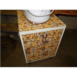 RETRO SIDE TABLE - HIGH LIGHTED IN THAT WONDERFULL MACTAC FINISH