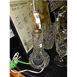 PIN WHEEL CRYSTAL LAMPS - NO SHADES - BID X 2