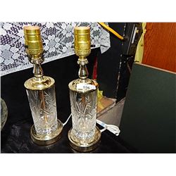 PIN WHEEL CRYSTAL - LAMPS - BID X 2