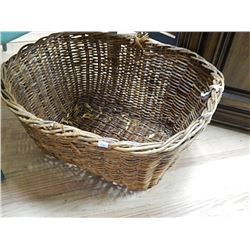 VINTAGE WICKER BASKET - HANDLE NO LONGER THERE