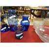 Image 1 : DEPRESSION GLASS - COBALT BLUE - VASES - 3