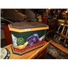 Image 1 : HAND PAINTED WOOD BOX - HEXIGON SHAPE WITH VEGGIES IMAGERY