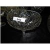Image 1 : PIN WHEEL CRYSTAL - BOWL SET ON 3 FEET