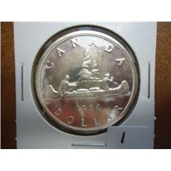 1956 CANADA SILVER DOLLAR AU