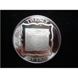 1985 BRITISH VIRGIN ISLANDS SILVER PF $20