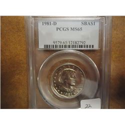 1981-D SBA DOLLAR PCGS MS65