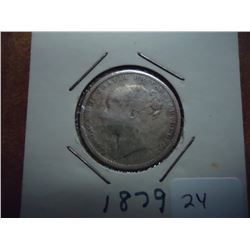 1879 GREAT BRITAIN SILVER SHILLING