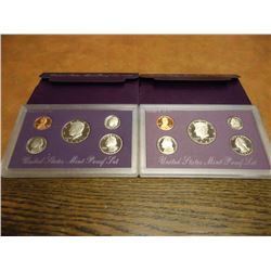 1989 & 1990 US PROOF SETS (WITH BOXES)