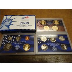 2008 US PROOF SET (WITH BOX) 14 PIECES