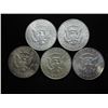 Image 2 : 5 ASSORTED 40% SILVER KENNEDY HALF DOLLARS