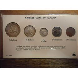 CURRENT COINS OF PANAMA 4 COIN SET