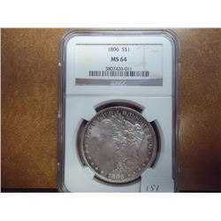 1896 MORGAN SILVER DOLLAR NGC MS64