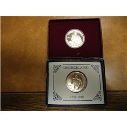 1982 D & S WASHINGTON COMMEMORATIVE HALVES SILVER