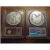 Image 2 : 1986 & 1986-S AMERICAN SILVER EAGLES UNC & PF