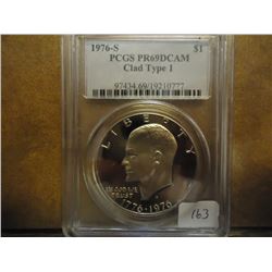 1976-S TYPE I IKE DOLLAR PCGS PR69 DCAM