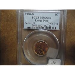 1960-D LINCOLN CENT PCGS MS65RD