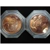 Image 2 : 2- 1 1/2" BRONZE SPACE MEDALS APOLLO 16 & 17