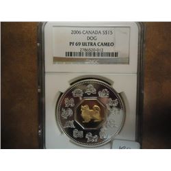 2006 CANADA SILVER $15 NGC PF69 ULTRA CAMEO