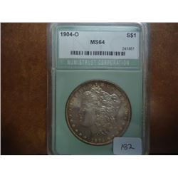 1904-O MORGAN SILVER DOLLAR NTC MS64