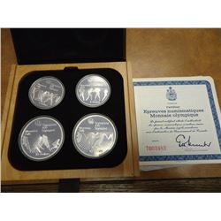 1976 CANADA 4 COIN SILVER PF OLYMPIC COINS SET