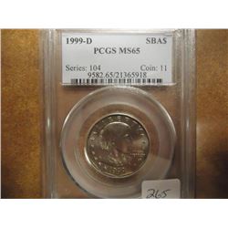 1999-D SBA DOLLAR PCGS MS65