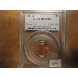 1971-S LINCOLN CENT PCGS MS65RD