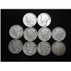 Image 1 : 10 ASSORTED 1940'S MERCURY DIMES