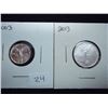 Image 1 : 2 MEXICO SILVER LIBERTADS 2013 1/10 OZ & 2003 1/20