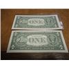 Image 2 : 2-2003-A $1 FRN'S LOW CONSECUTIVE SERIAL 'S (UNC)