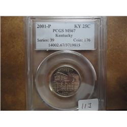 2001-P KENTUCKY QUARTER PCGS MS67