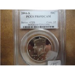 2004-S KENNEDY HALF DOLLAR PCGS PR69 DCAM