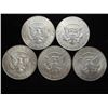 Image 2 : 5 ASSORTED 40% SILVER KENNEDY HALF DOLLARS