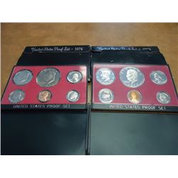 1973 & 1974 US PROOF SETS (WITH BOXES)