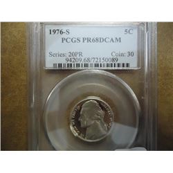 1976-S JEFFERSON NICKEL PCGS PR68 DCAM