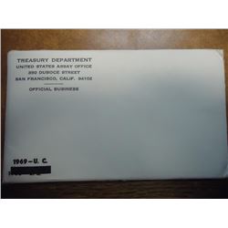 1969 US MINT SET (UNC) P/D/S (WITH ENVELOPE)