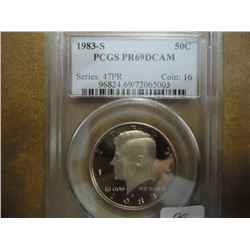 1983-S KENNEDY HALF DOLLAR PCGS PR69 DCAM