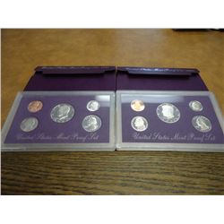 1990 & 1991 US PROOF SETS (WITH BOXES)