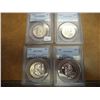 Image 1 : 4-FRANKLIN HALF DOLLARS IN PCGS SLABS SEE DESCR.