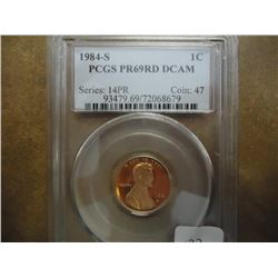 1984-S LINCOLN CENT PCGS PR69RD DCAM