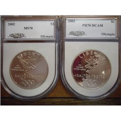 2-2002 SALT LAKE CITY OLYMPIC SILVER DOLLARS