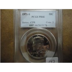 1971-S KENNEDY HALF DOLLAR PCGS PR66