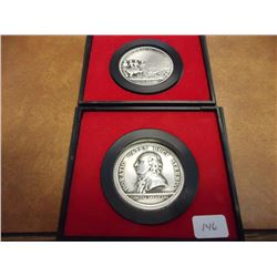 2 US MINT AMERICAS 1ST MEDALS IN PEWTER