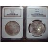 Image 1 : 2-NGC SLABBED MORGAN SILVER DOLLARS SEE DESCRIPT.